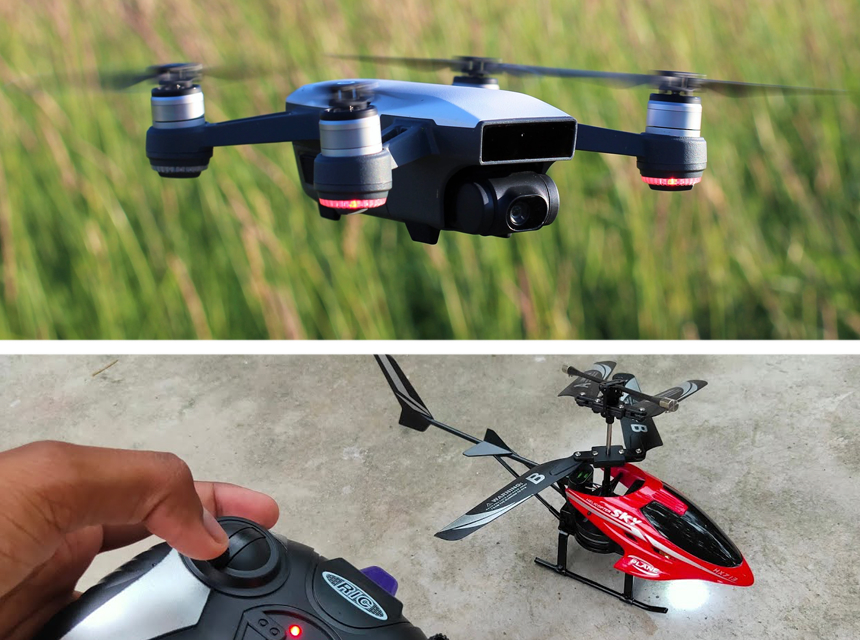 Helicopter vs Drone: Efficiency, Design, Controls and Many More